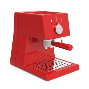 Espresso machine on white background