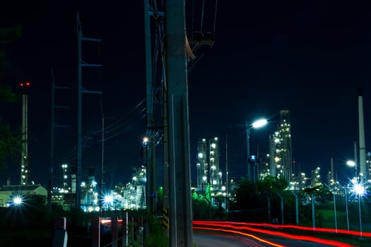 oil Refinery plant with Power generator at chalburi thailand