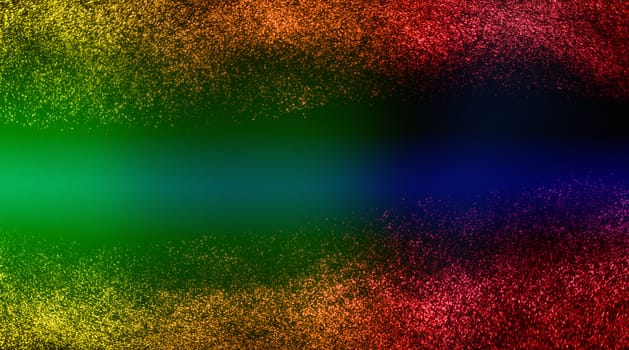 Abstract color space star with dark background 