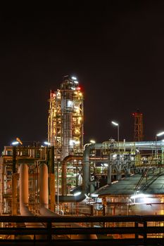  Night scene of Petro and chemica factory - Eastern of Thailand