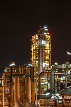  Night scene of Petro and chemica factory - Eastern of Thailand