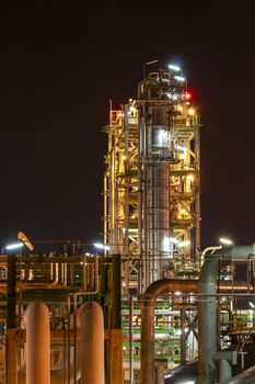  Night scene of Petro and chemica factory - Eastern of Thailand