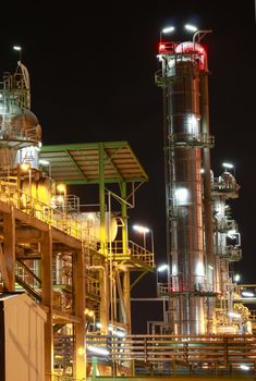  Night scene of Petro and chemica factory - Eastern of Thailand