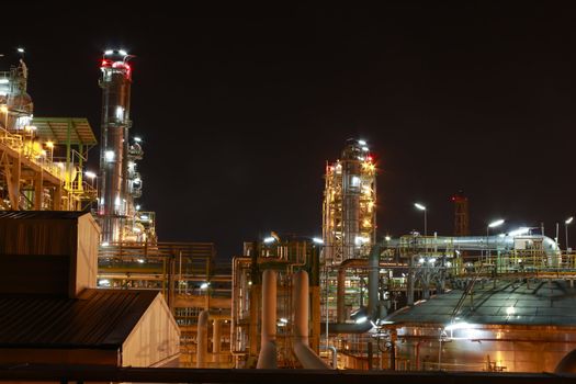 Night scene of Petro and chemica factory - Eastern of Thailand