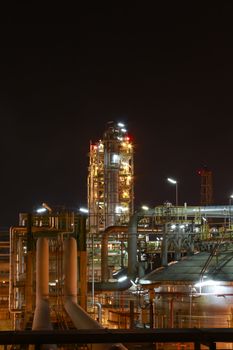  Night scene of Petro and chemica factory - Eastern of Thailand