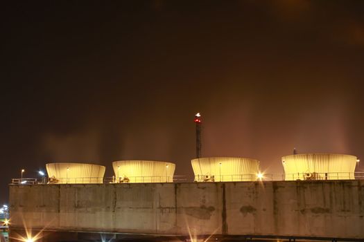  Night scene of Petro and chemica factory - Eastern of Thailand
