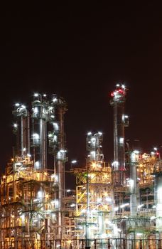  Night scene of Petro and chemica factory - Eastern of Thailand