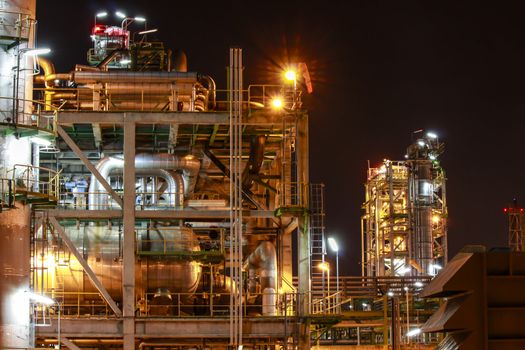  Night scene of Petro and chemica factory - Eastern of Thailand