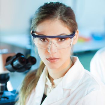 Portrait of a confident female health care professional in his working environment.