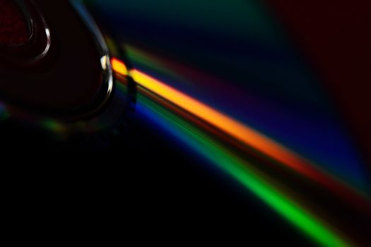 Compact disk isolated on black background