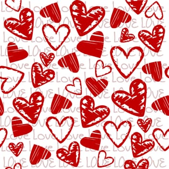 Love background with hearts