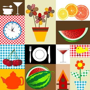 Kitchen table cloth design