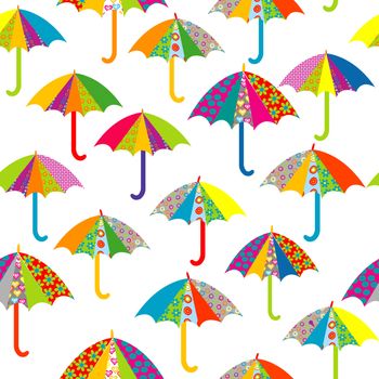 Seamless pattern with umbrellas