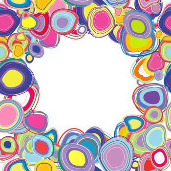 Frame with colored circles