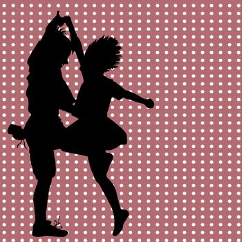 Card with a dancing couple