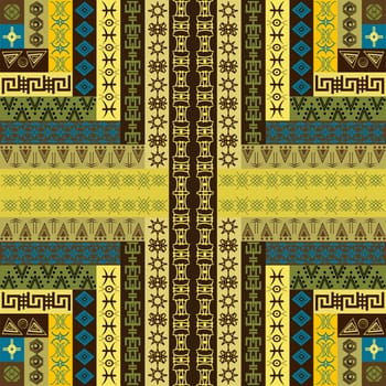 Canvas with ethnic motifs