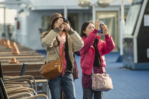 Farry on board, Finland - August 2012. Japanese tourists photograph