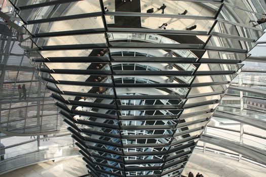 inside view of the Bundestag Dome, Berlin, Germany