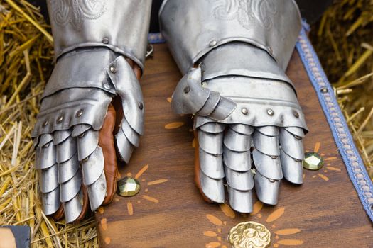 Knight iron gauntlets from The Middle Ages
