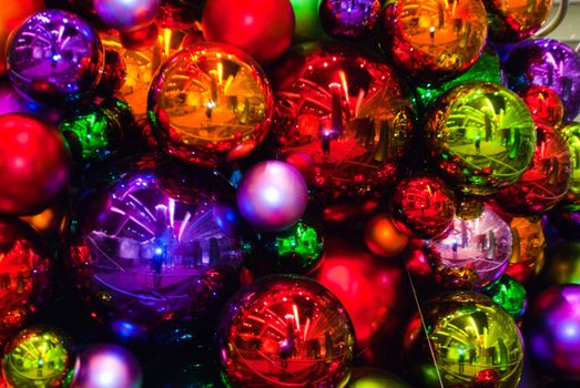 Colorful balls on a Holiday tree