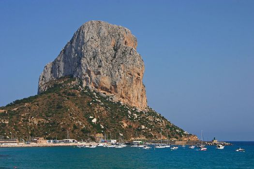 The famous rock penon de ifach in Calpe - Costa Blanca