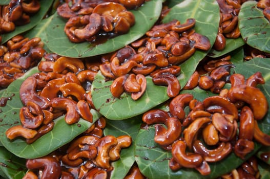 sweet caramel cashew dessert - anacardium occidentale