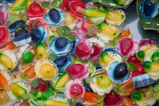 colorful jelly dessert