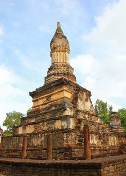 The ruins of the temple in history park sisatchanalai, Sukhothai
