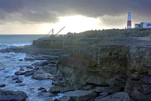 Fishing Huts at Portland Bill on Portland in Dorset