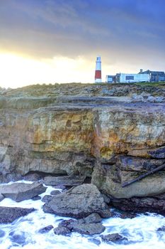 Fishing Huts at Portland Bill on Portland in Dorset