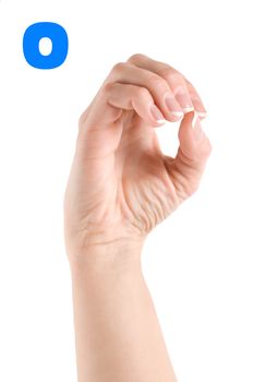 Finger Spelling the Alphabet in American Sign Language (ASL). The Letter O
