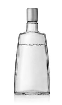 Bottle of vodka isolated on a white background