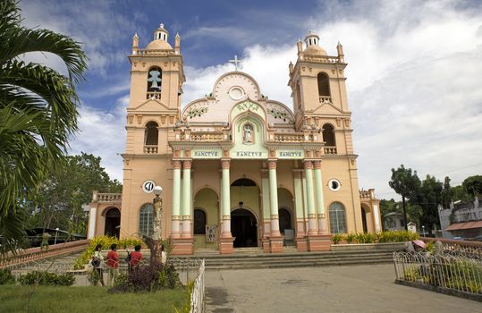 April 2012 - Bogo City, Panay, Philippine Islands - The 160 year old Archdiocesan Shrine of San Vincent Ferrer is a Catholic church cathedral near the center of Bogo City in northern Panay, Philippine Islands.