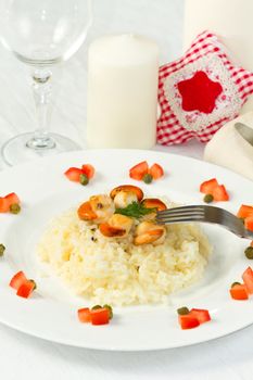 risotto with grilled scallops 