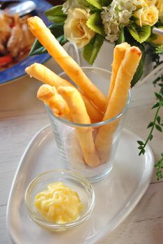 Delicious mix spring rolls with sweet chilly dip Cheese