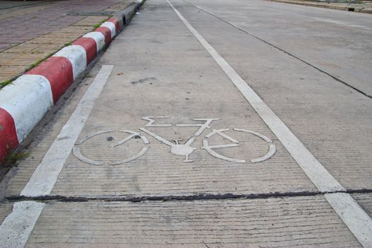 Bicycle Road Sign in the city