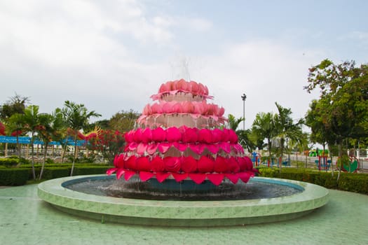 fountain multi-tiered in the park