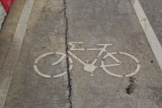 Bicycle Road Sign in the city