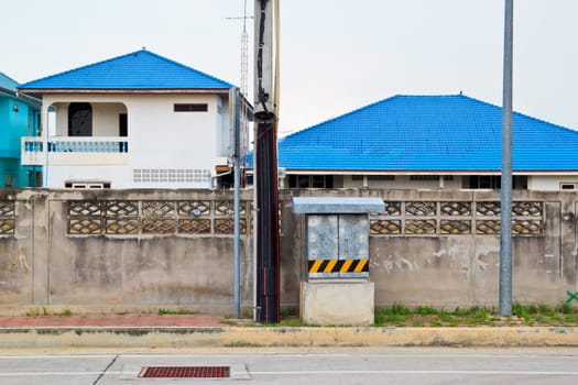 road in city chonburi thailand