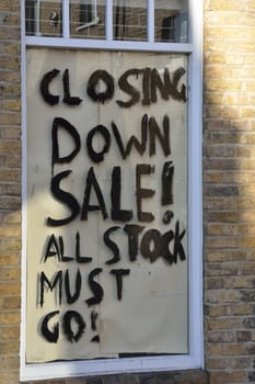 Closing Down sale Board