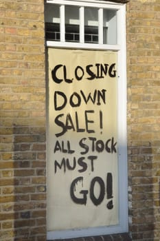 Closing Down sale board