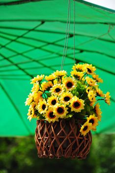 Hanging Artificial flowers pots