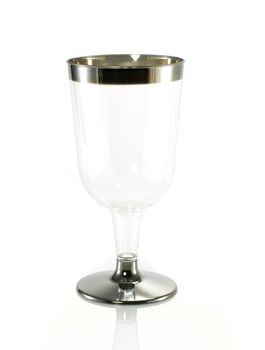 transparant empty glass isolated on white