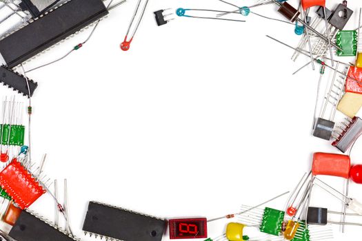 Frame made of electronic components