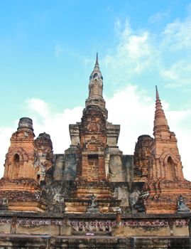 Ancient buddha in Sukhothai historical park, Thailand