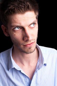 Close-up portrait of man with deep sparkling eyes 2