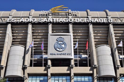 MADRID, SPAIN-AUGUST 25:Santiago Bernabeu Stadium of Real Madrid on August 25, 2012 in Madrid, Spain. Real Madrid C.F. was established in 1902. It is the best club of XX century according to FIFA.