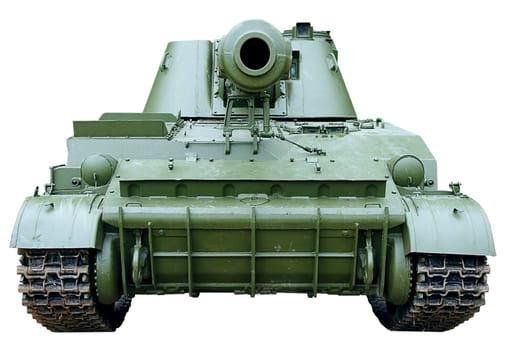 isolated self-propelled armored artillery howitzer