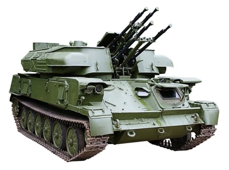 isolated self-propelled armored antiaircraft gun
