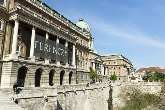 sprong shot of royal palace in budapest, hungary